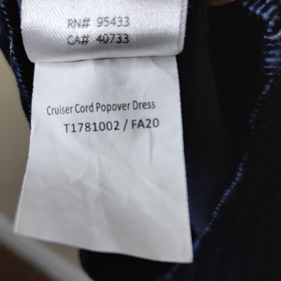 Toad & Co Corduroy Shirt Dress L Houndstooth Popover Pockets Fall Layering - Picture 9 of 9